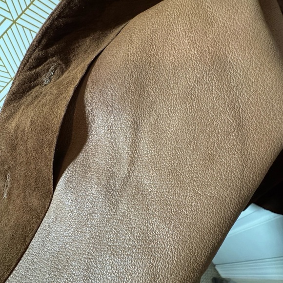 Full leather button down western fringe shacket - Picture 11 of 14